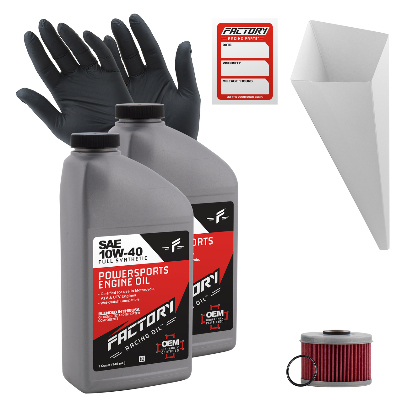 10W-40 2 Quart Oil Change Kit For Honda TLR250 1985-1987
