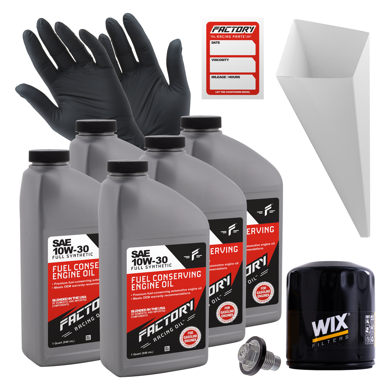 Oil Change Kit For Chrysler LeBaron 2.2L 1982-1990 10W-30 Full Synthetic Oil - 5 Quarts