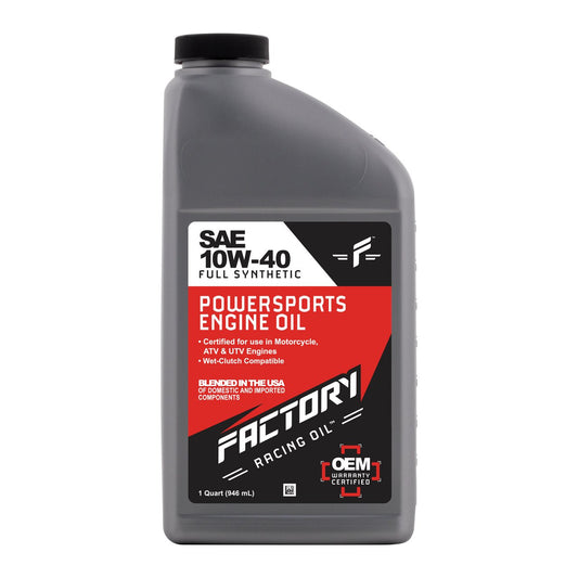 10W-40 Full Synthetic 1 Quart Oil Change Kit fits Suzuki DR125SE, DR200S, RV200